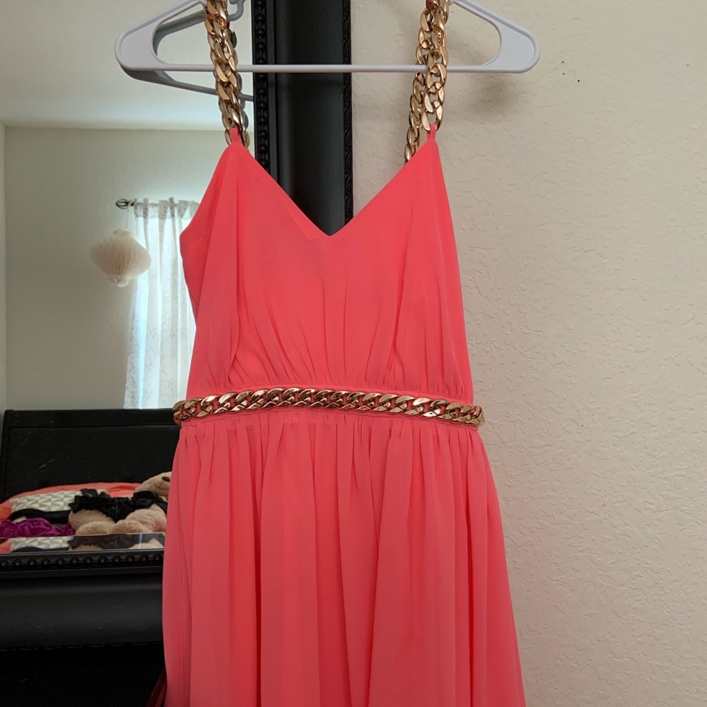 Pink Gold chained dress